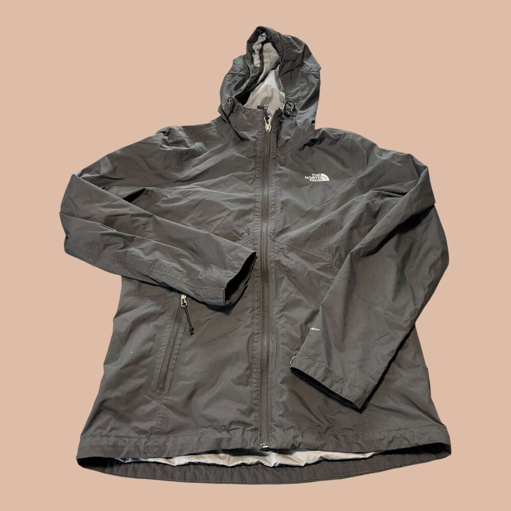 The North Face Rain Jacket Womens Size Small Black Full Zip Dryvent Shell Only